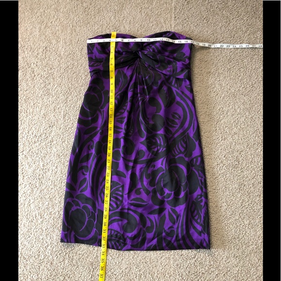 Lauren Ralph Lauren 100% Silk Dress 10 Strapless - Picture 6 of 13